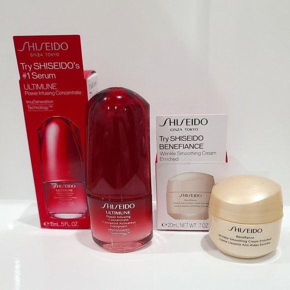 🆕SHISEIDO ULTIMUNE BUNDLE: Power Infusing Serum & Benefiance Wrinkle Cream NIBs - Picture 7 of 7
